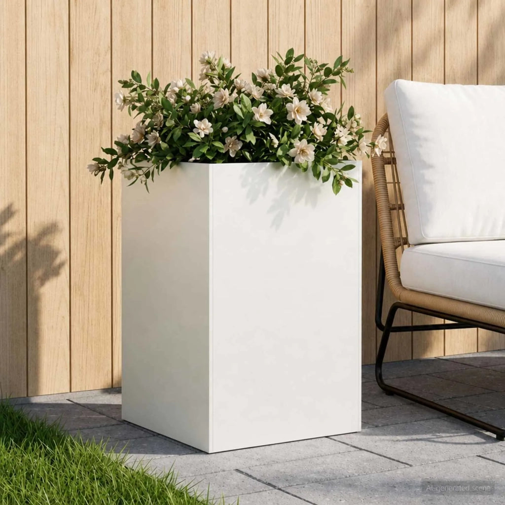 Vaso da giardino Bianco 40 x 40 x 75 cm 8005374