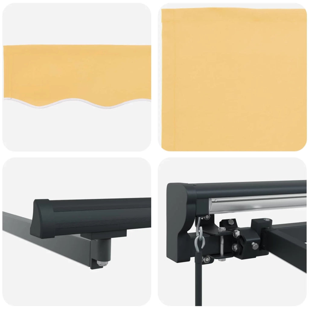 Cornice per Tenda Manuale con LED Sabbia 4 × 3 m 3426097