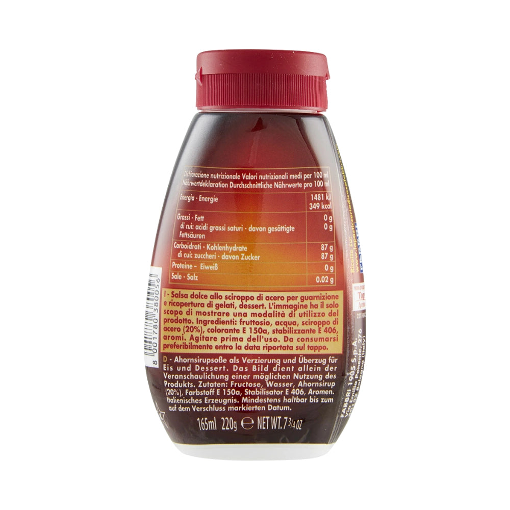 Fabbri acero salsa sciroppo d'acero top per pancake e yogurt 3 da 220 grammi