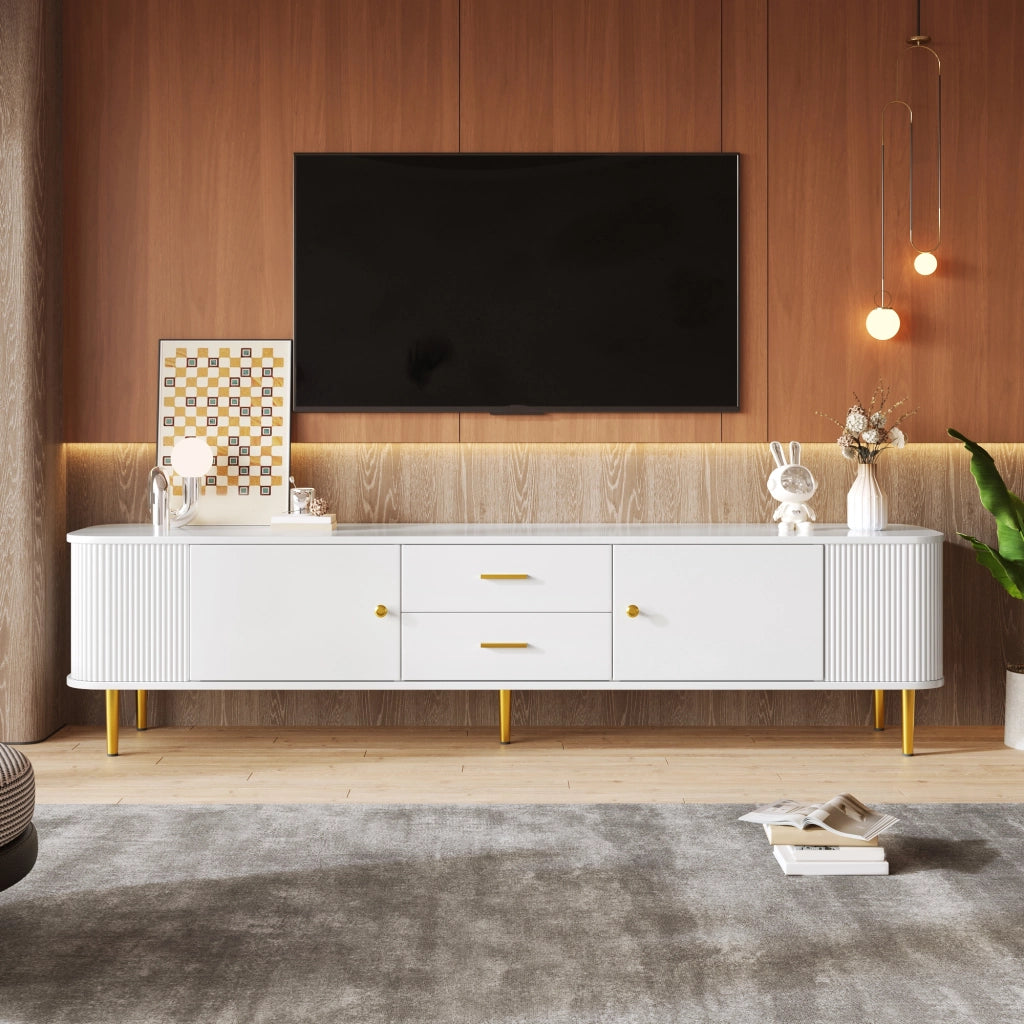 TV-Schrank bianco in MDF lunghezza 170 cm