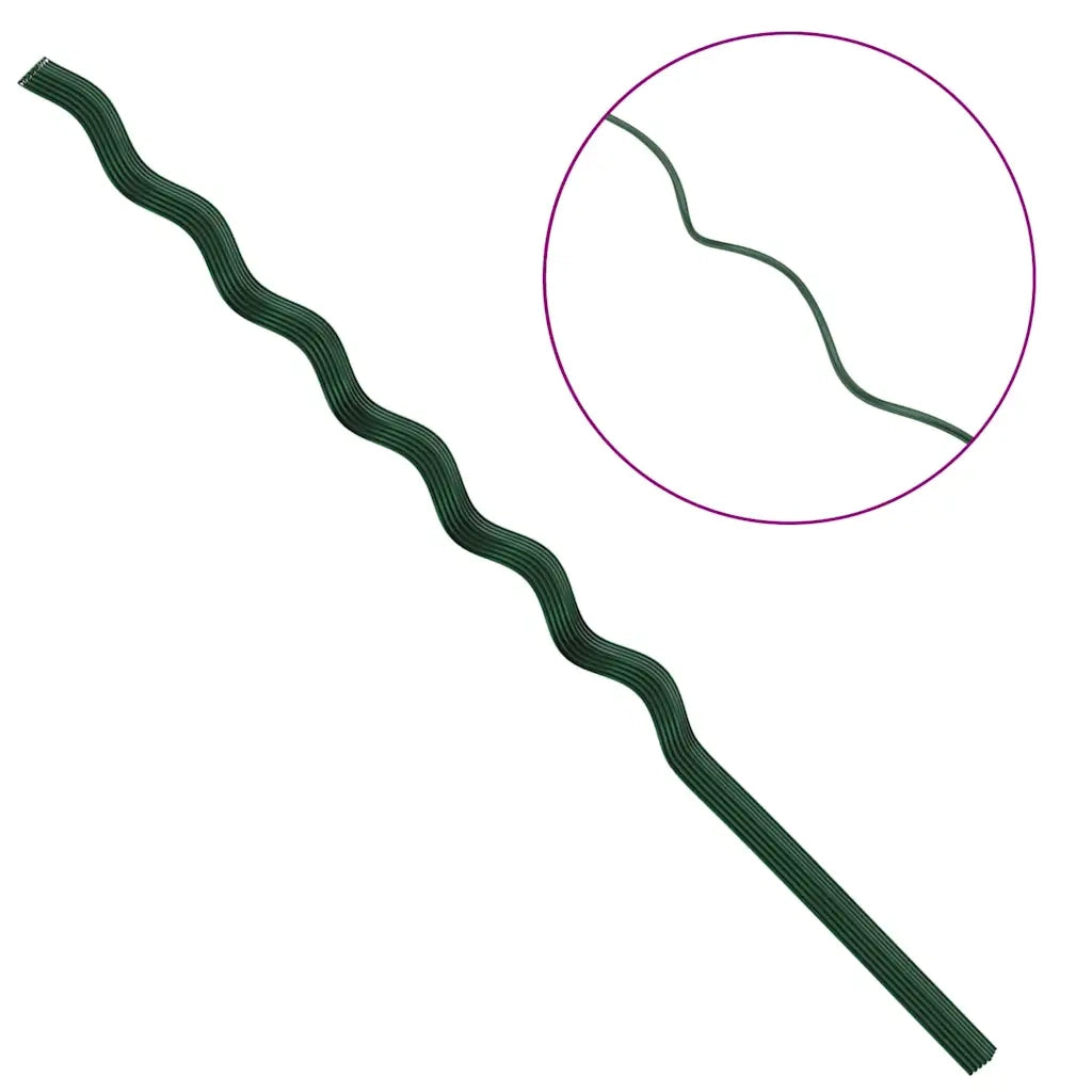 Supporto per piante 20 pcs Verde 150 x 0,6 x 0,6 cm Acciaio 4107059