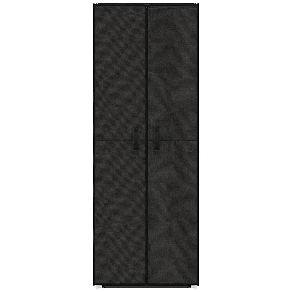 Scarpiera Nera 60x30x166 cm in Tessuto 282463