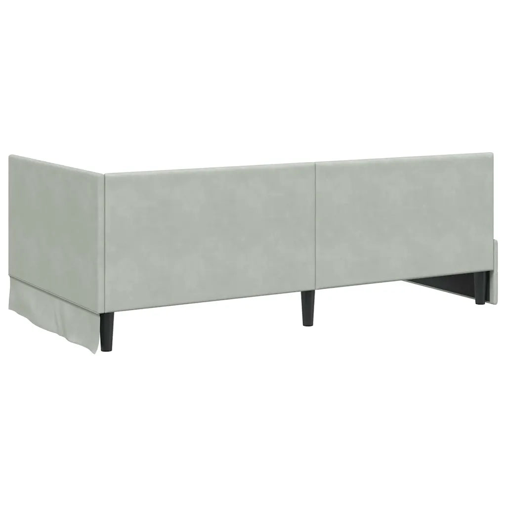 Cornice del letto ad angolo Grigio chiaro 100 cm x 200 cm 42016398