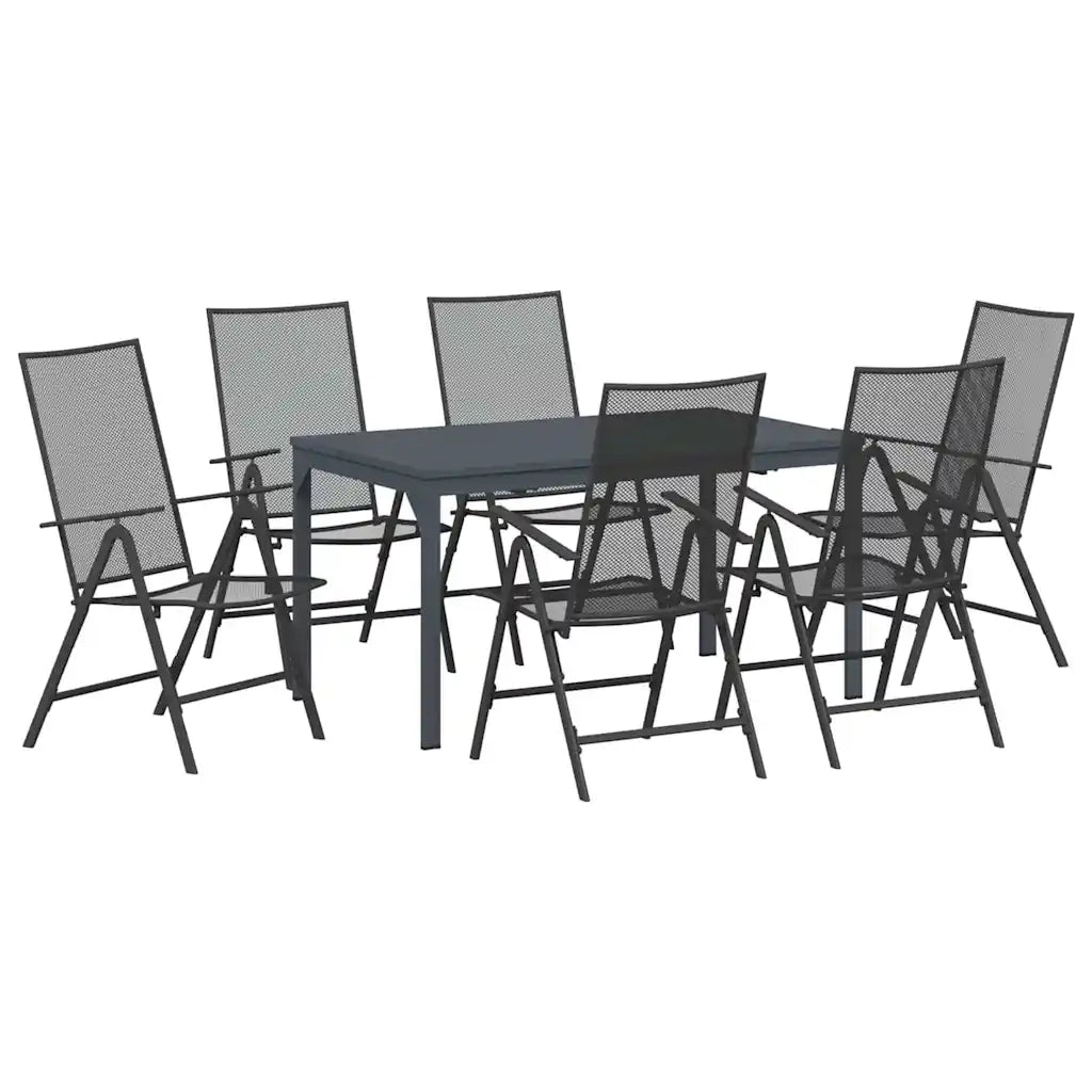 Set da Pranzo per Giardino 7 pcs Antracite 3378814