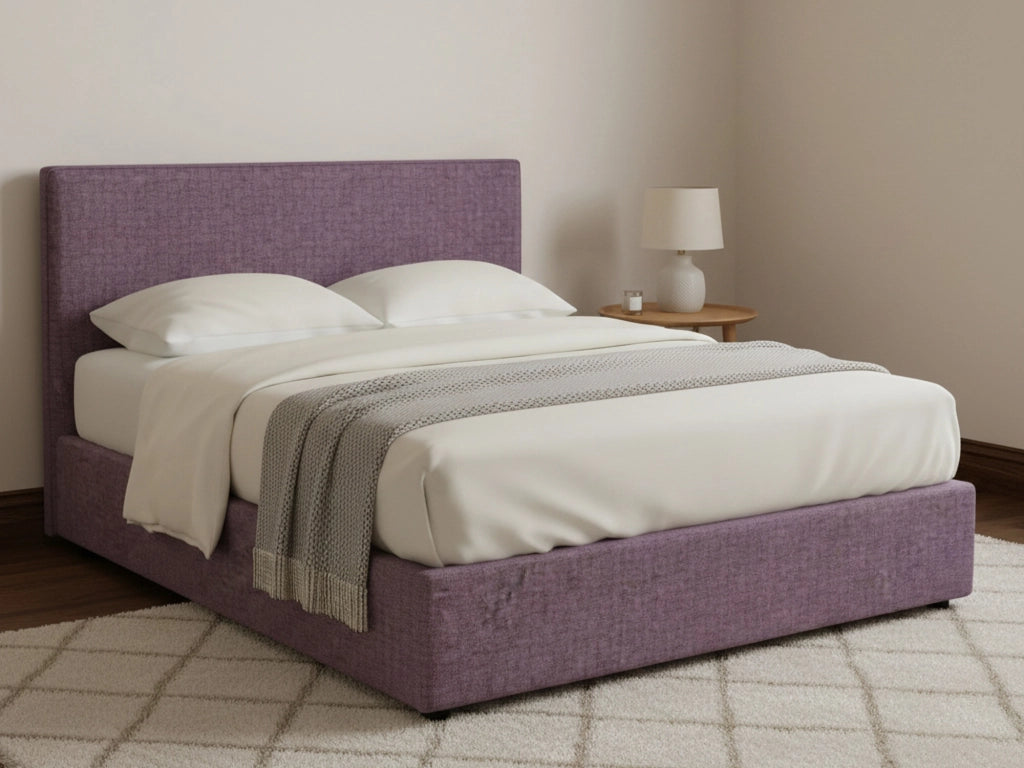 Redditch, Letto Piazza e Mezza Sfoderabile Made in Italy, Viola Lilla