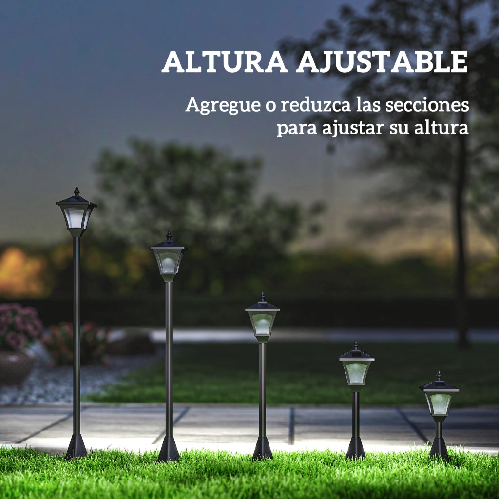 Lampada da Giardino Solare ¨C Minimal ¨C 15x15x120 cm Nero