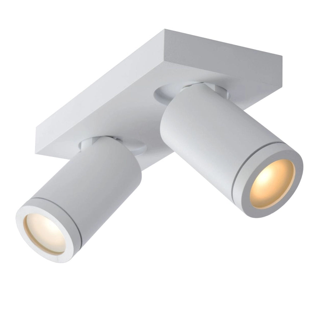 Plafoniera Lucide Taylor bianca 2xGU10 5W dimmer IP44