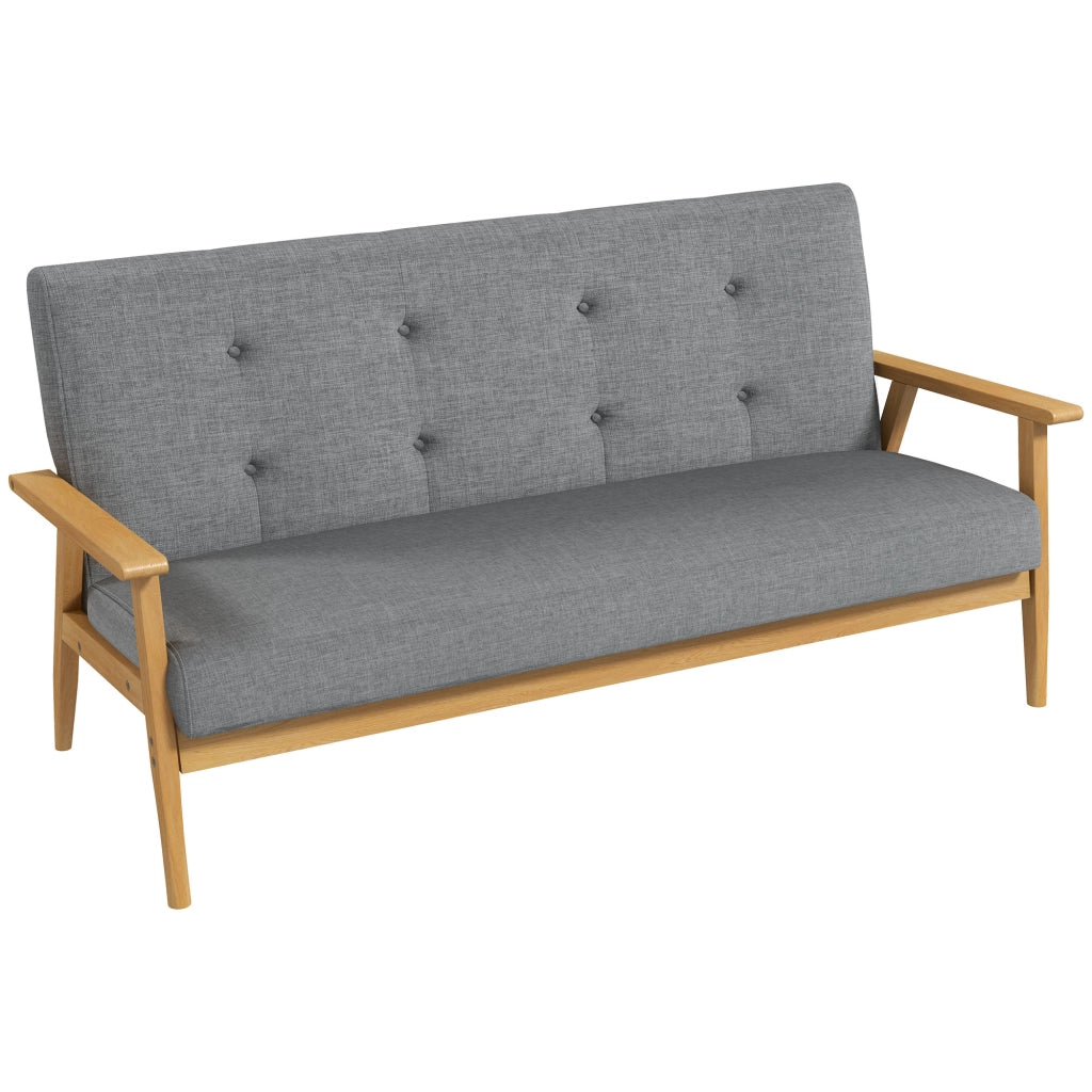 Divano 3 posti scandinavo ¨C zephmum ¨C grigio, imbottito