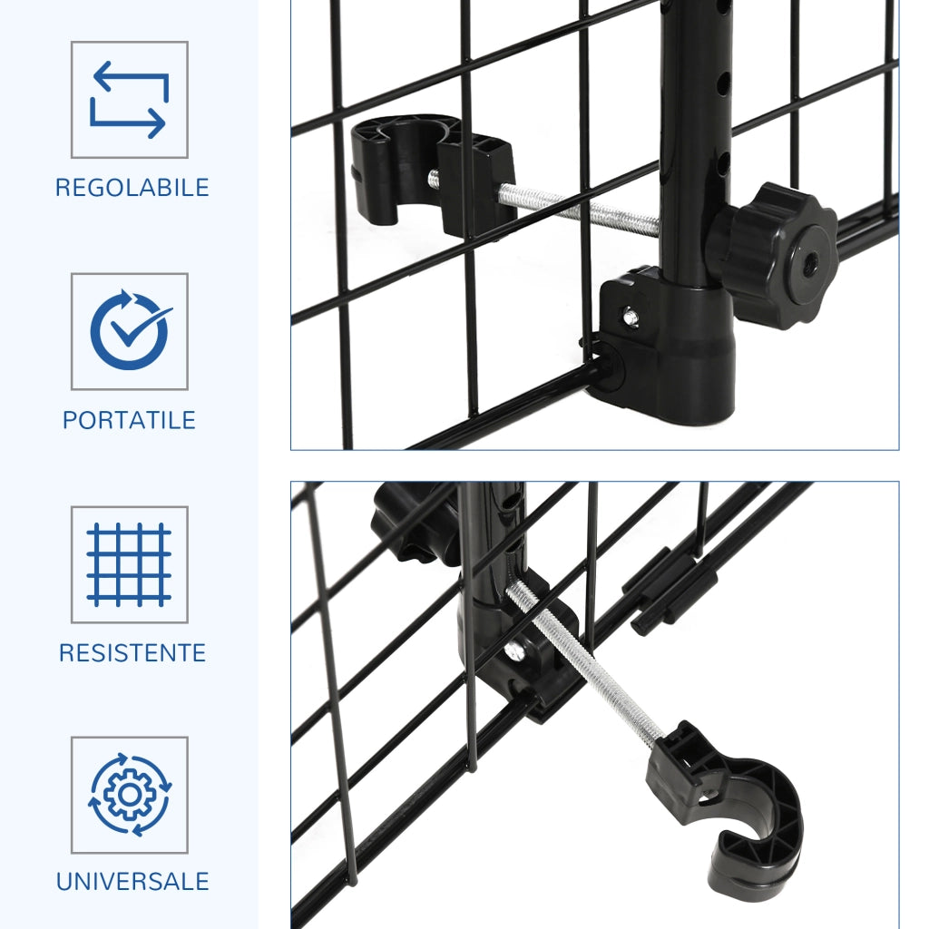 Divisorio Auto per Cani ¨C Xylo ¨C Regolabile 91-152x30cm Nero