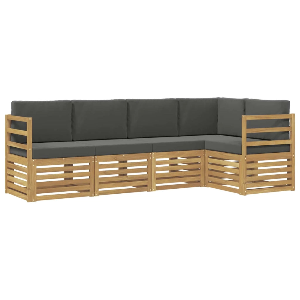 Set di divani da esterno 5 pcs Bianco e Antracite 3391817