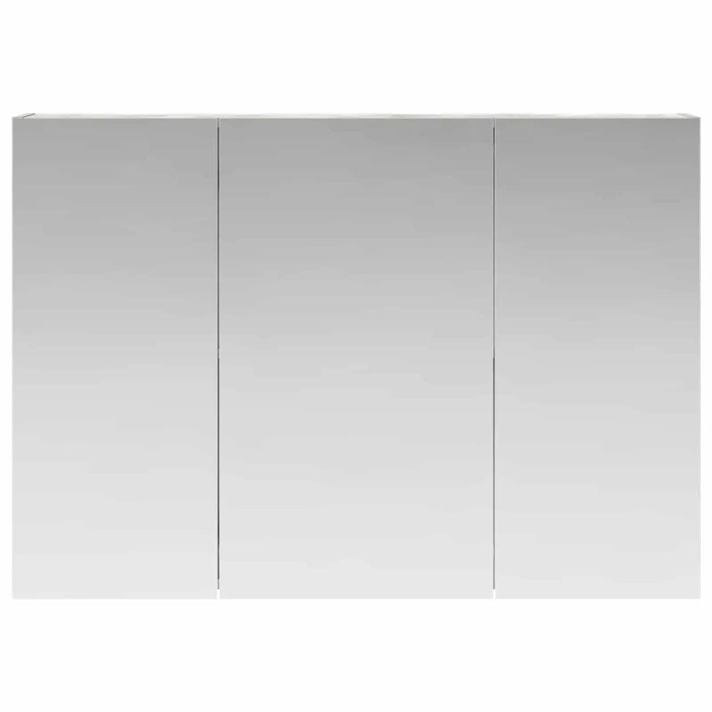Mobiletto per specchio da bagno con lo scaffale Grigio cemento 889122
