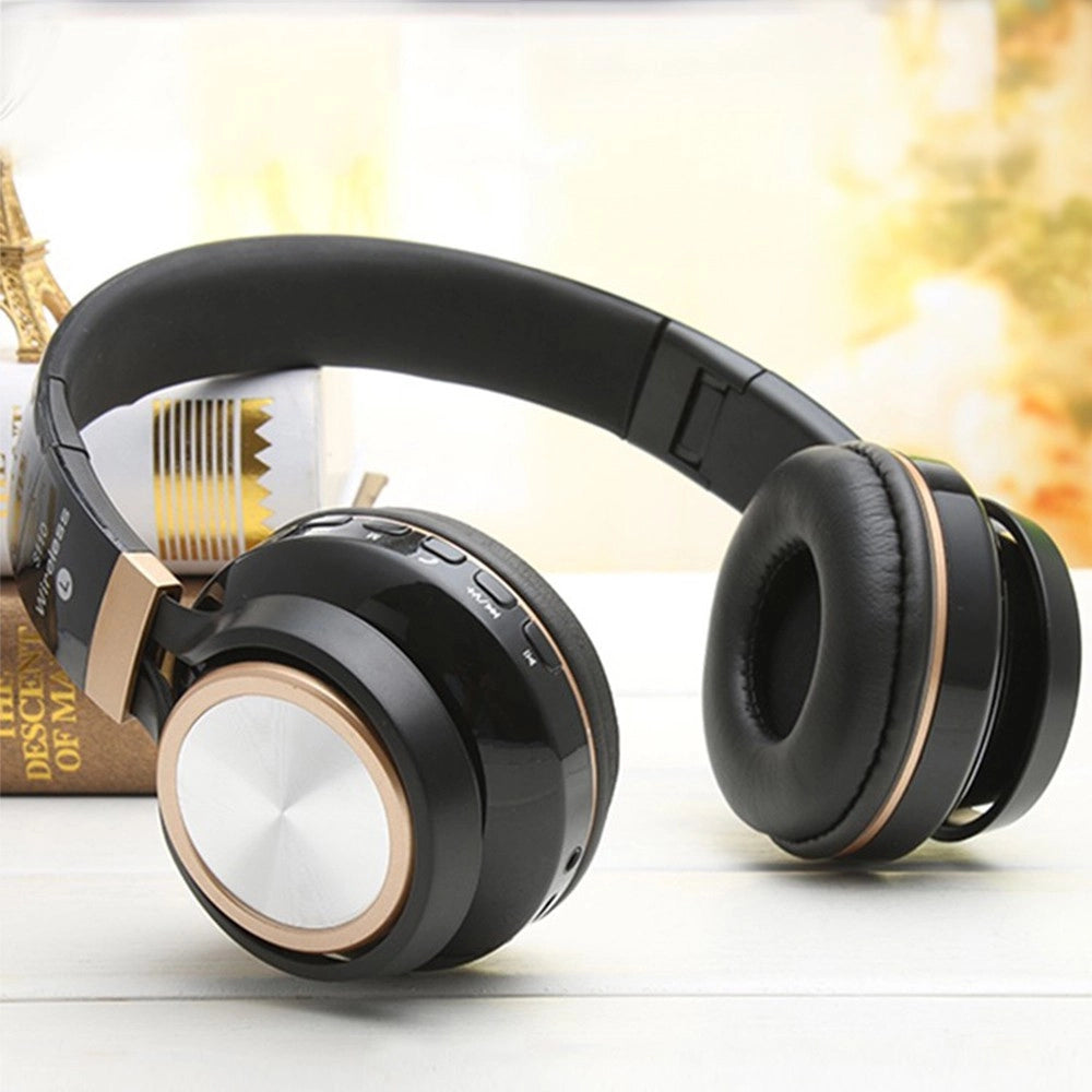 Trade Shop - Cuffie Wireless Bluetooth Fm Stereo Auricolare Tf Card Vivavoce Microfono S110 -