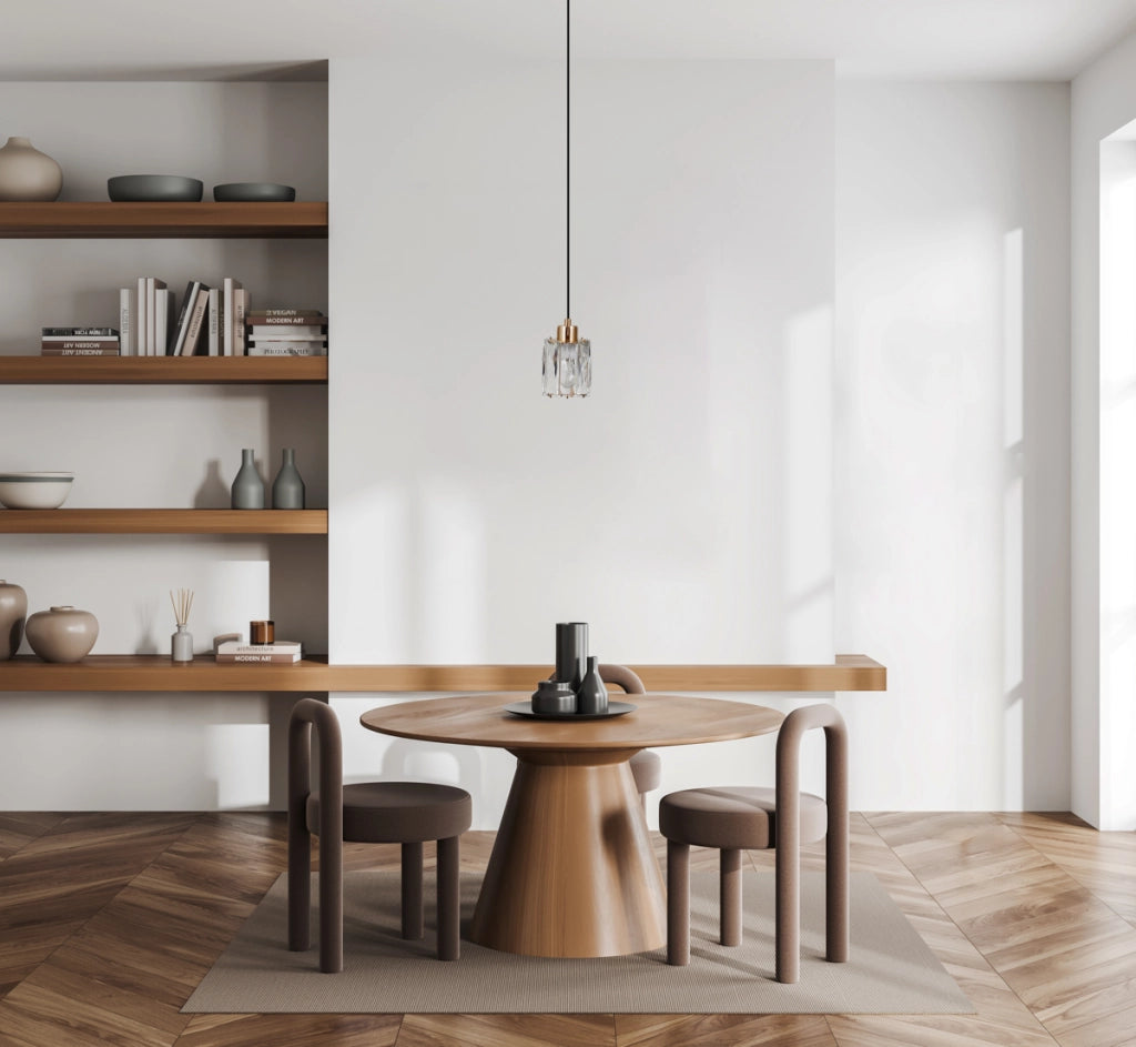 Lampada a sospensione TORNO Italux nero-oro cristallo E14