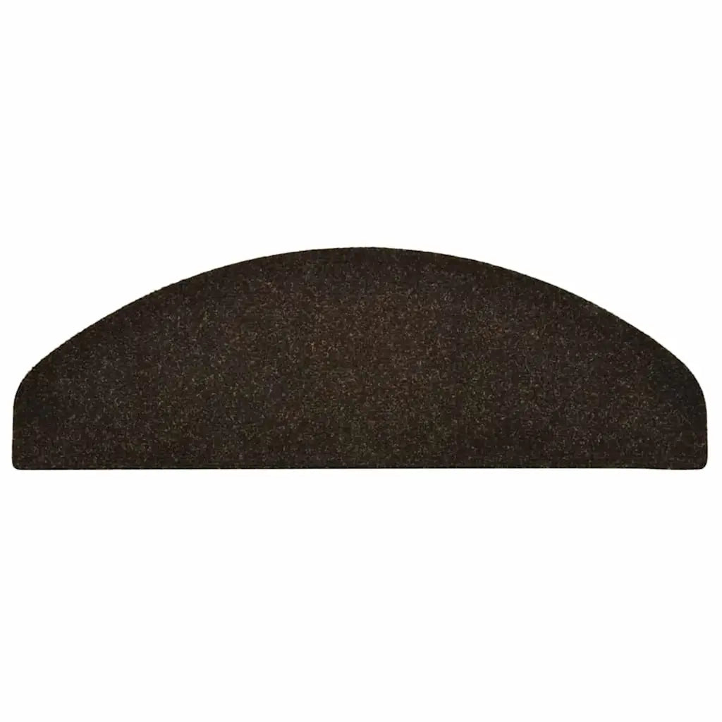Tappetini per scale autoadesivi 30 pz 65x21x4 cm marrone scuro semicircolari grandi 3365661