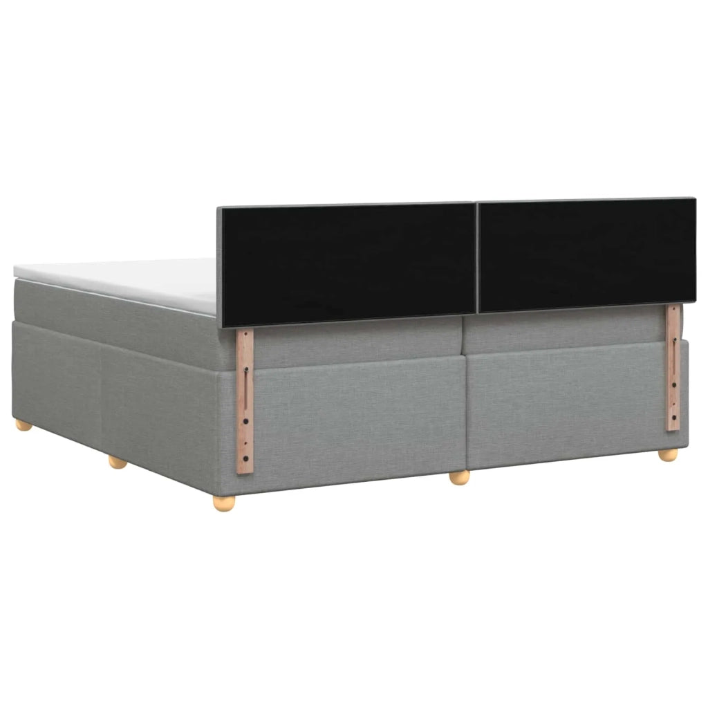 Letto box spring con materasso Grigio Chiaro 200 x 200 cm 3451042