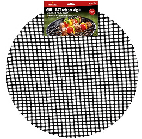 RETE BARBECUE ANTIADERENTE PER GRIGLIA O PIASTRA DIAMETRO 50 CM