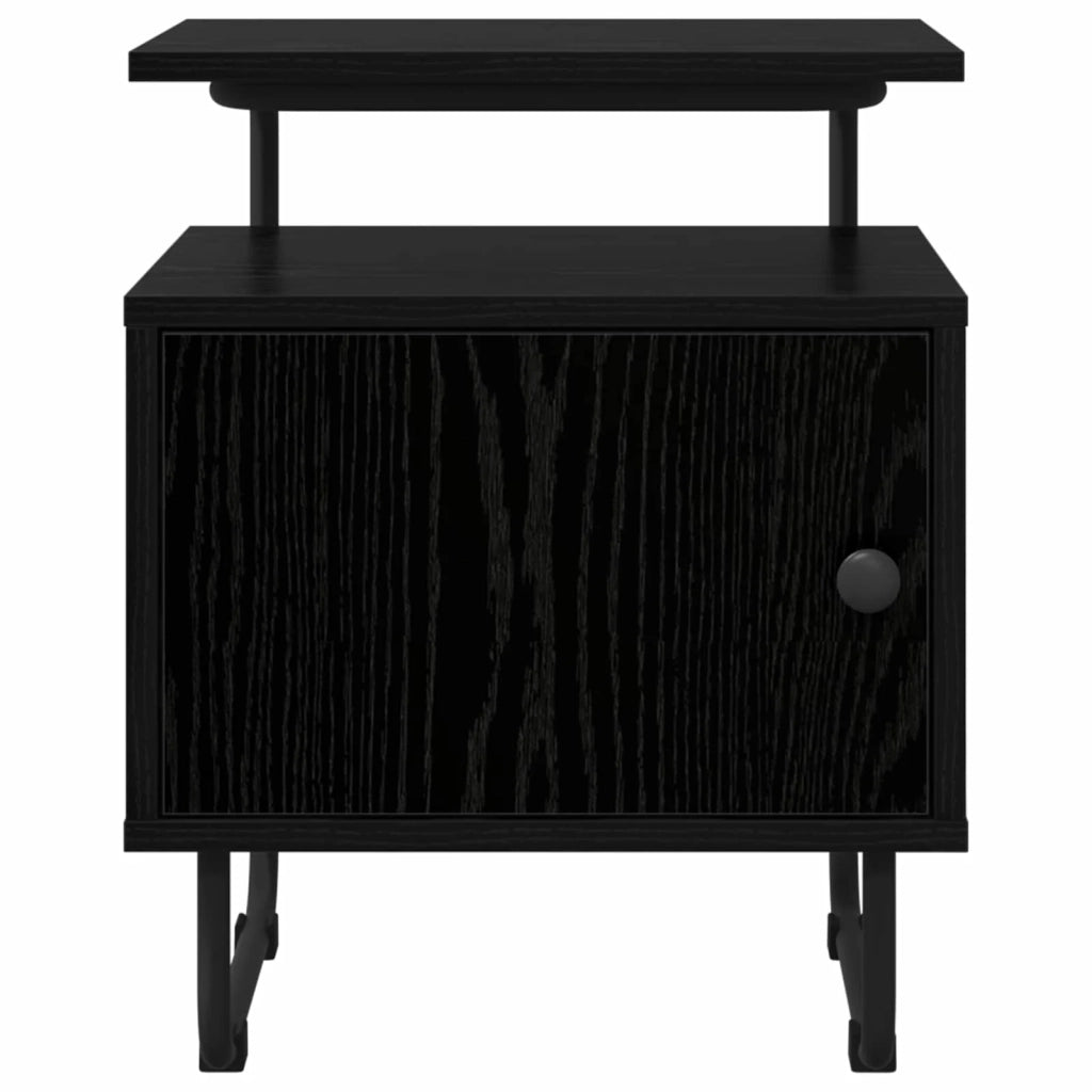 Armadio da Notte Rovere Nero Legno ingegnerizzato 8007635