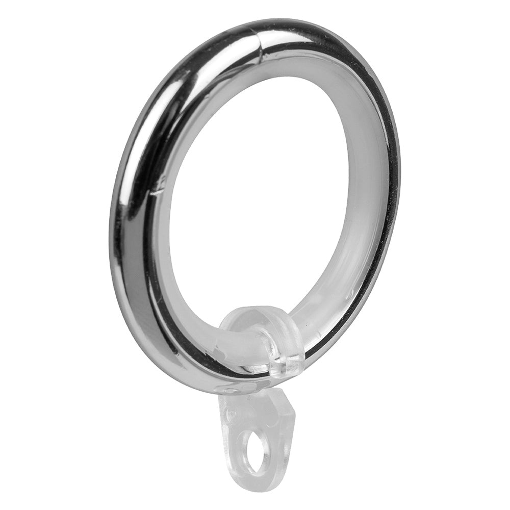 ANELLO PER SCORRITENDA col. cromo - Ø 20 mm  cf. 8 pz  - ERREBI