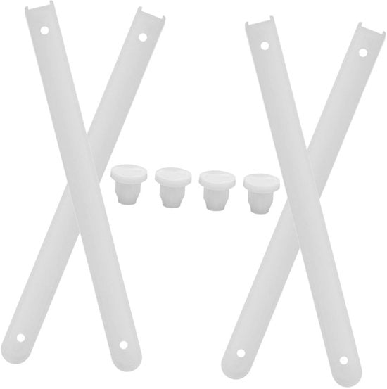 Guida di carico per montaggio a pavimento - 4 pezzi - Plastica - Meccanismo di trazione/pulsione - Per armadi - Assistenza per la guida delle ante scorrevoli