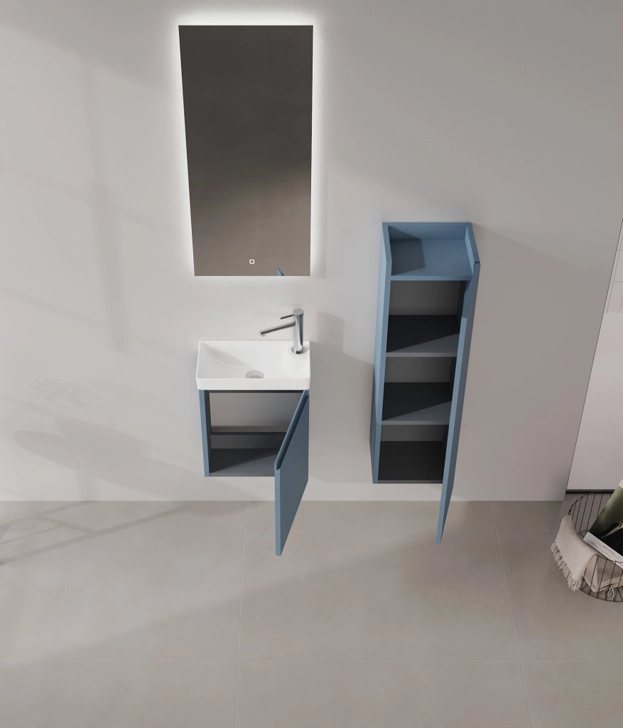 Mobile lavabo "Ferla 40" - 40 x 22 x 50 cm - Blu petrolio