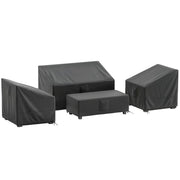 Coperture Impermeabili per Mobili da Giardino ¨C Xylo ¨C Set 4 Pezzi Nero