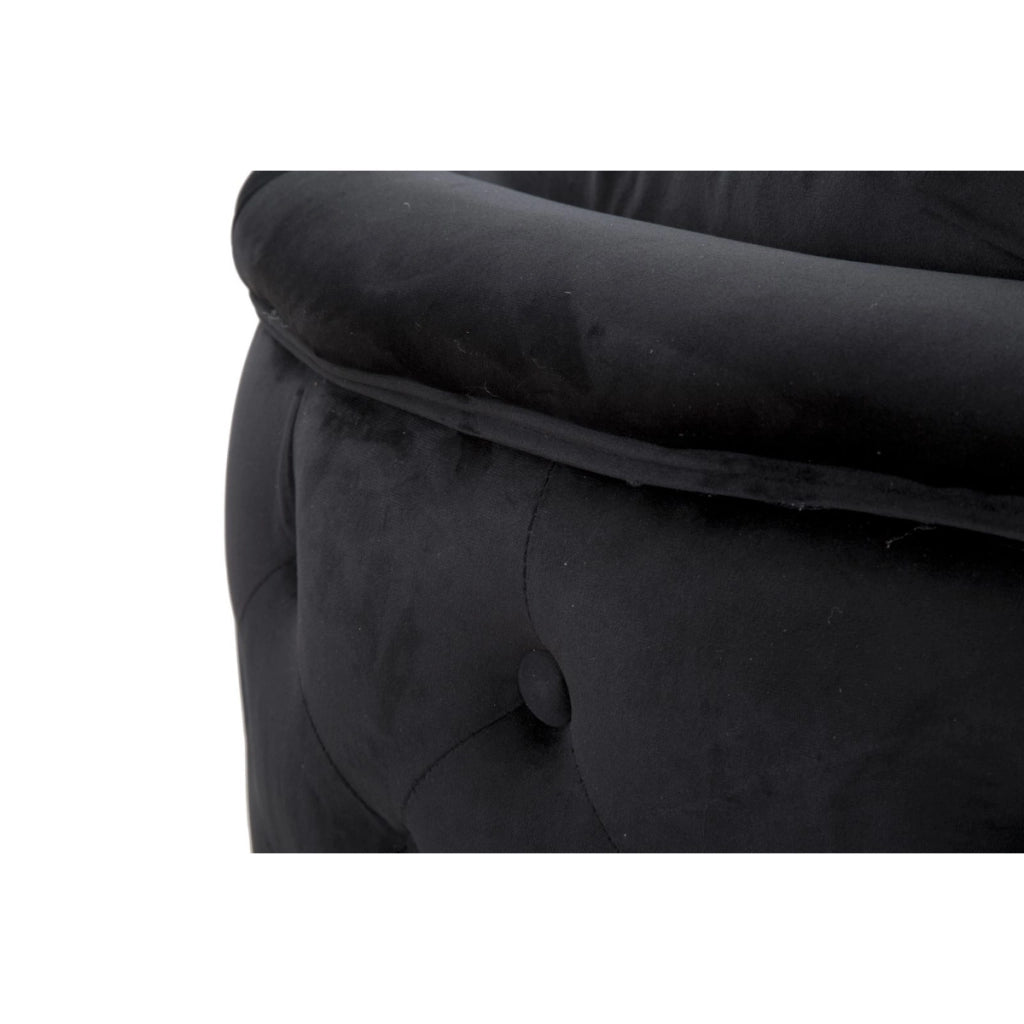 Divano VKH34, Nero, Metallo, 127x74x71 cm