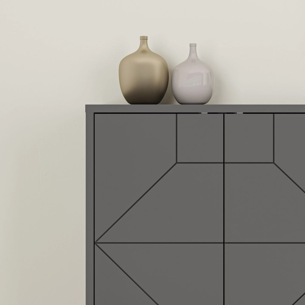 Credenza in legno "Dune" - 183 x 35 x 77 cm - Antracite