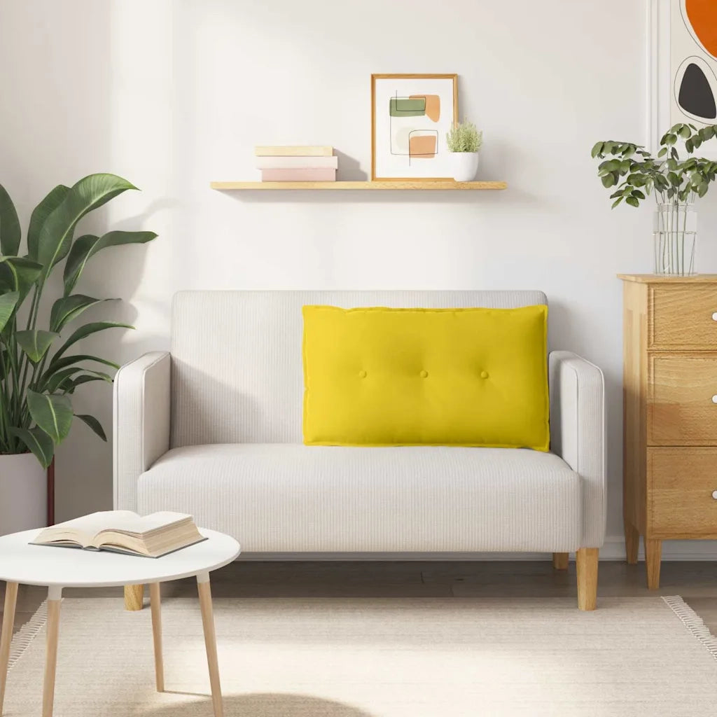 Cuscino per Schiena | Cuscino dorsale Giallo 80 x 50 cm Tessuto in Cords