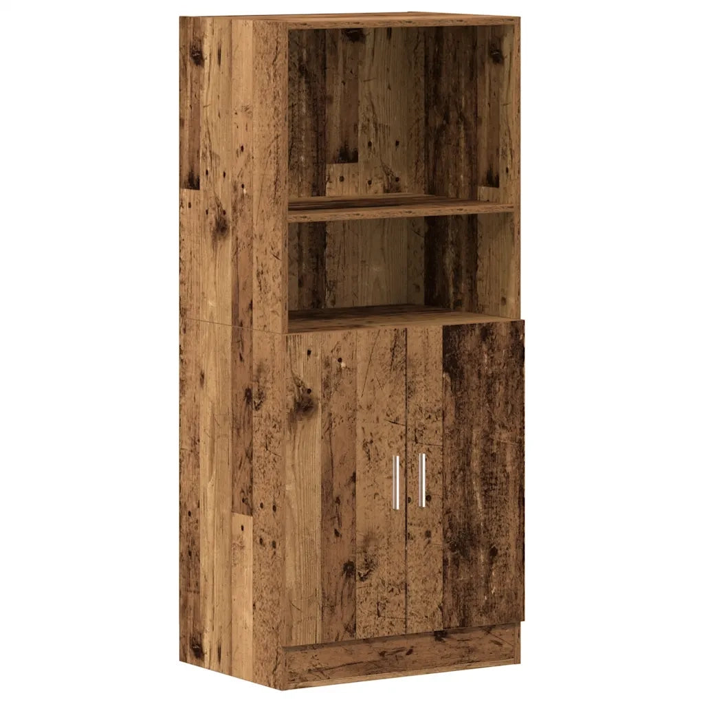 Set di Armadio pensile | Mobili da Cucina 3 pz Legno Antico in Truciolato