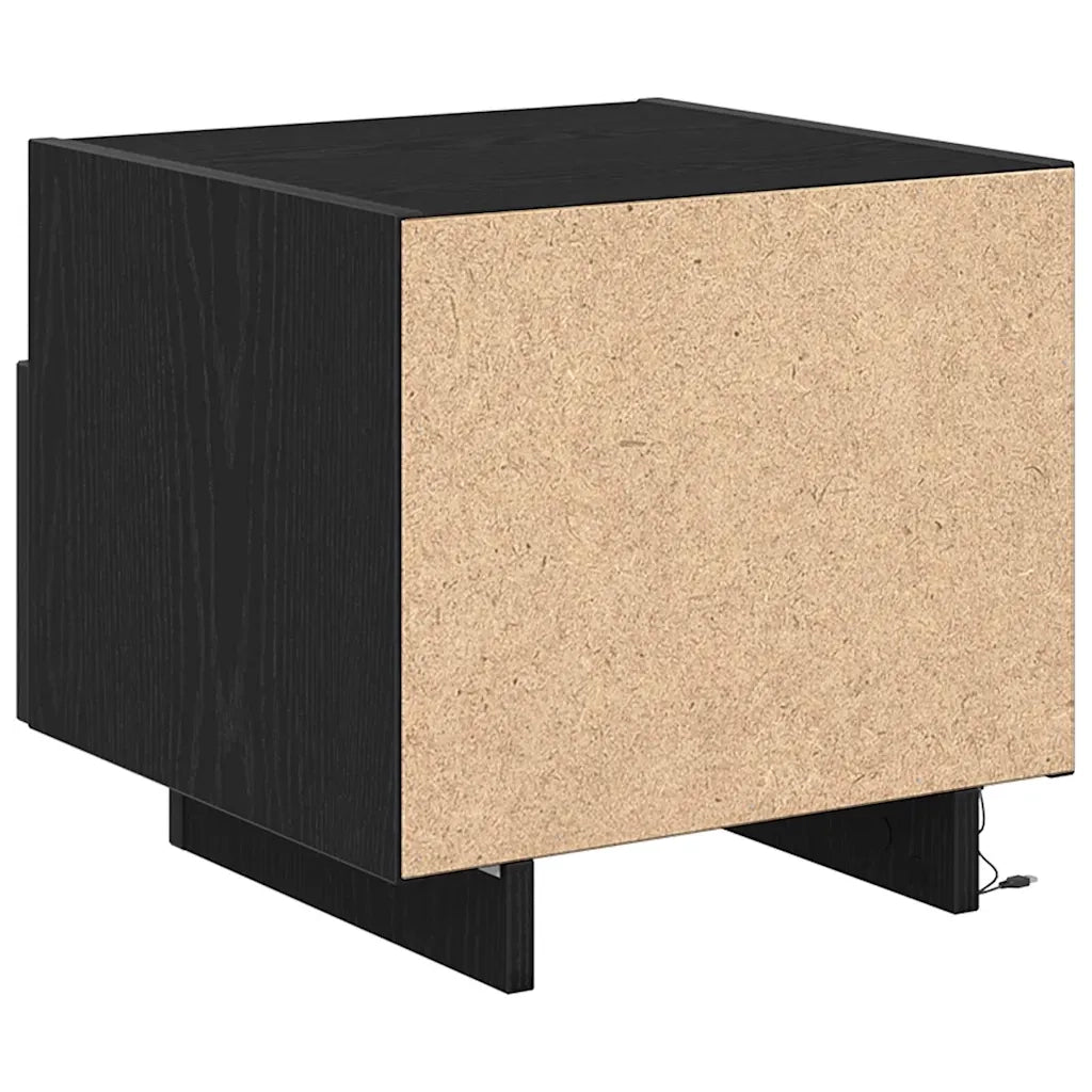 Armadio da Notte con cassetto 2 pcs Rovere Nero 40 x 39 x 37 cm 863071
