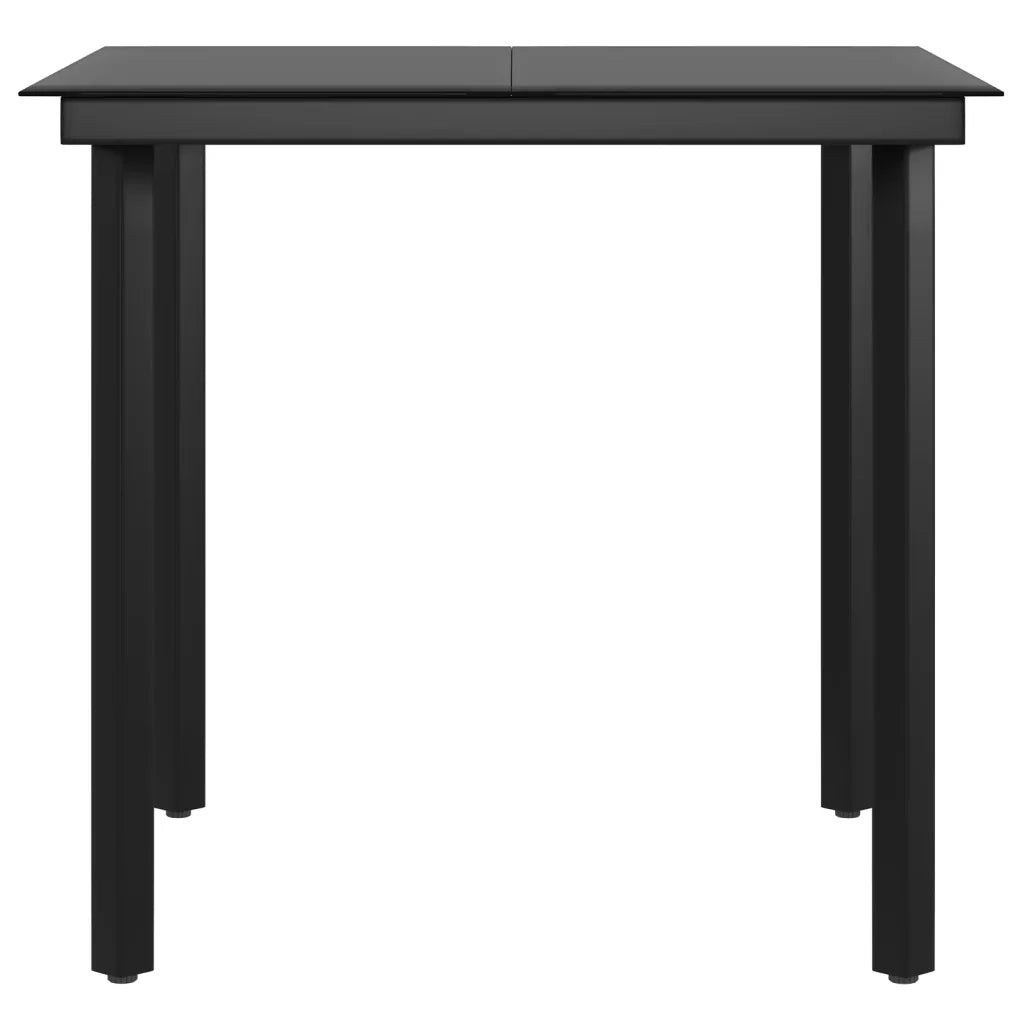 Set da Pranzo da Giardino 3 pz con Cuscini Nero 3099281