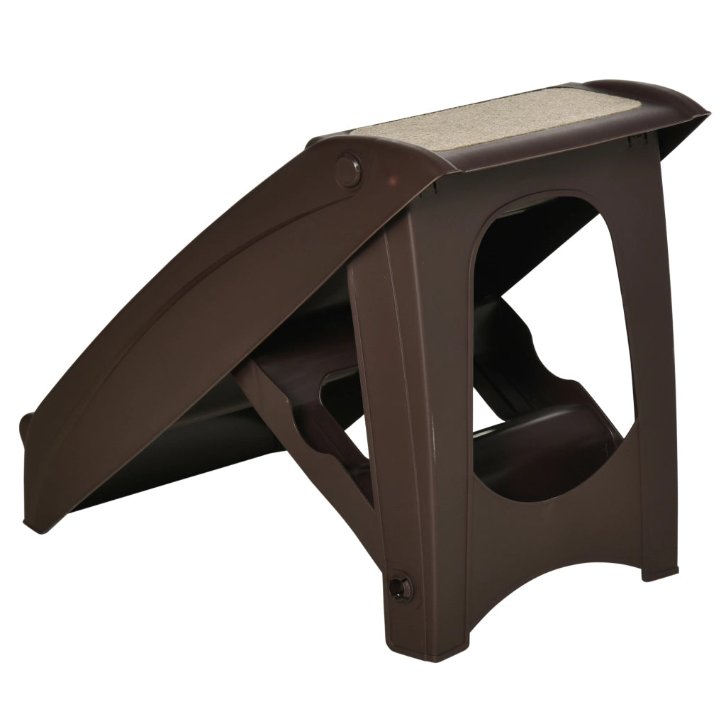 Scaletta Pieghevole per Cani ¨C Xylo ¨C 4 Gradini Antiscivolo PP Marrone