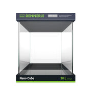 Dennerle Nano Cube White Glass 30L - Mini acquario con vetro panoramico extrachiaro cm30x30x35h