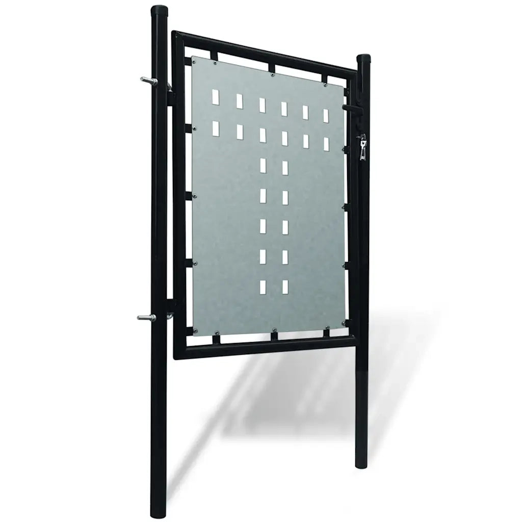 Cancello per Recinzione a una Porta Nero 100x100 cm CFW1807282