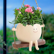 Pianta a Sospensione, carino vaso per piante da coltivare all'aperto e all'interno, piante con cera (piccola)