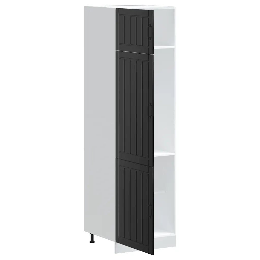 Armadio da Cucina Lucca Nero in Legno Multistrato 853868