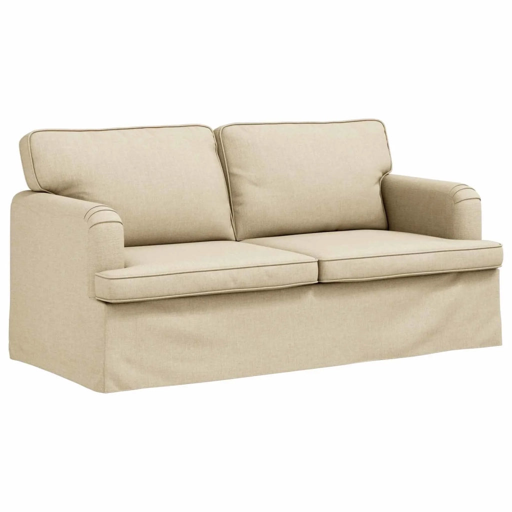 Set di divani 2 pcs Crema 162 x 80 x 85 cm Tessuto 3407565