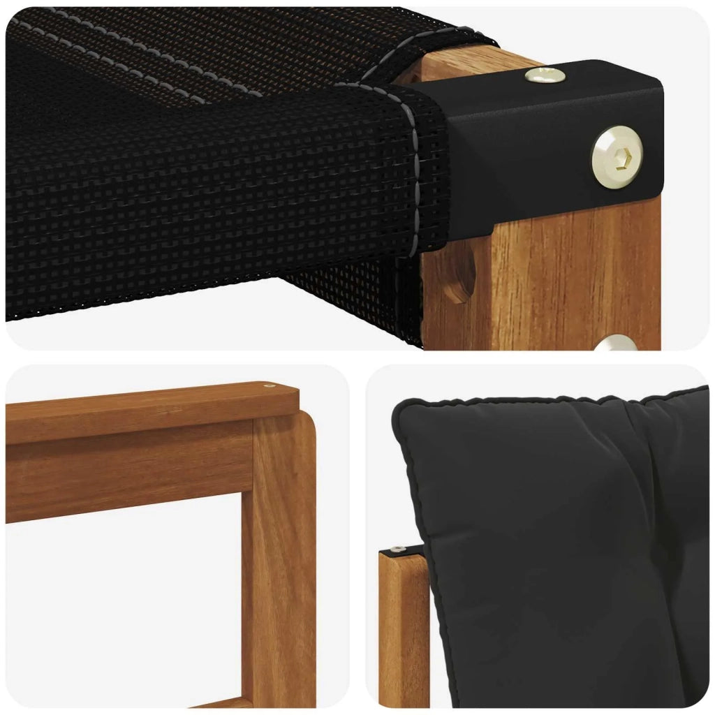 Set di divani da esterno con cuscino 7 pcs Naturale e Nero 3368875