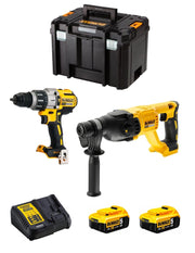 DeWALT Kit DWK222 (DCD996 + DCH133 + 2 x 5,0 Ah + DCB115 + TSTAK VI)