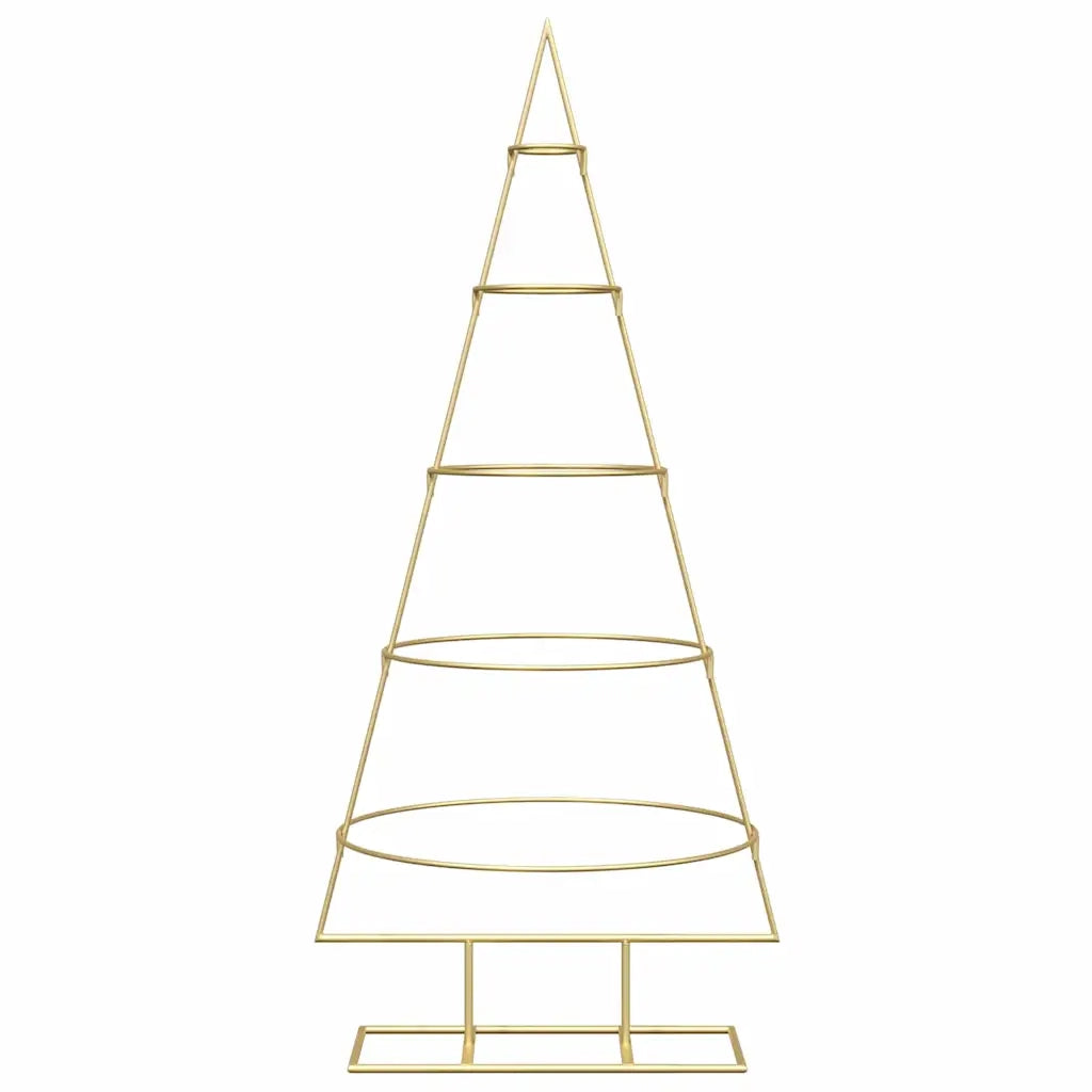 Albero di Natale in metallo con supporto Oro 125 cm 42019153