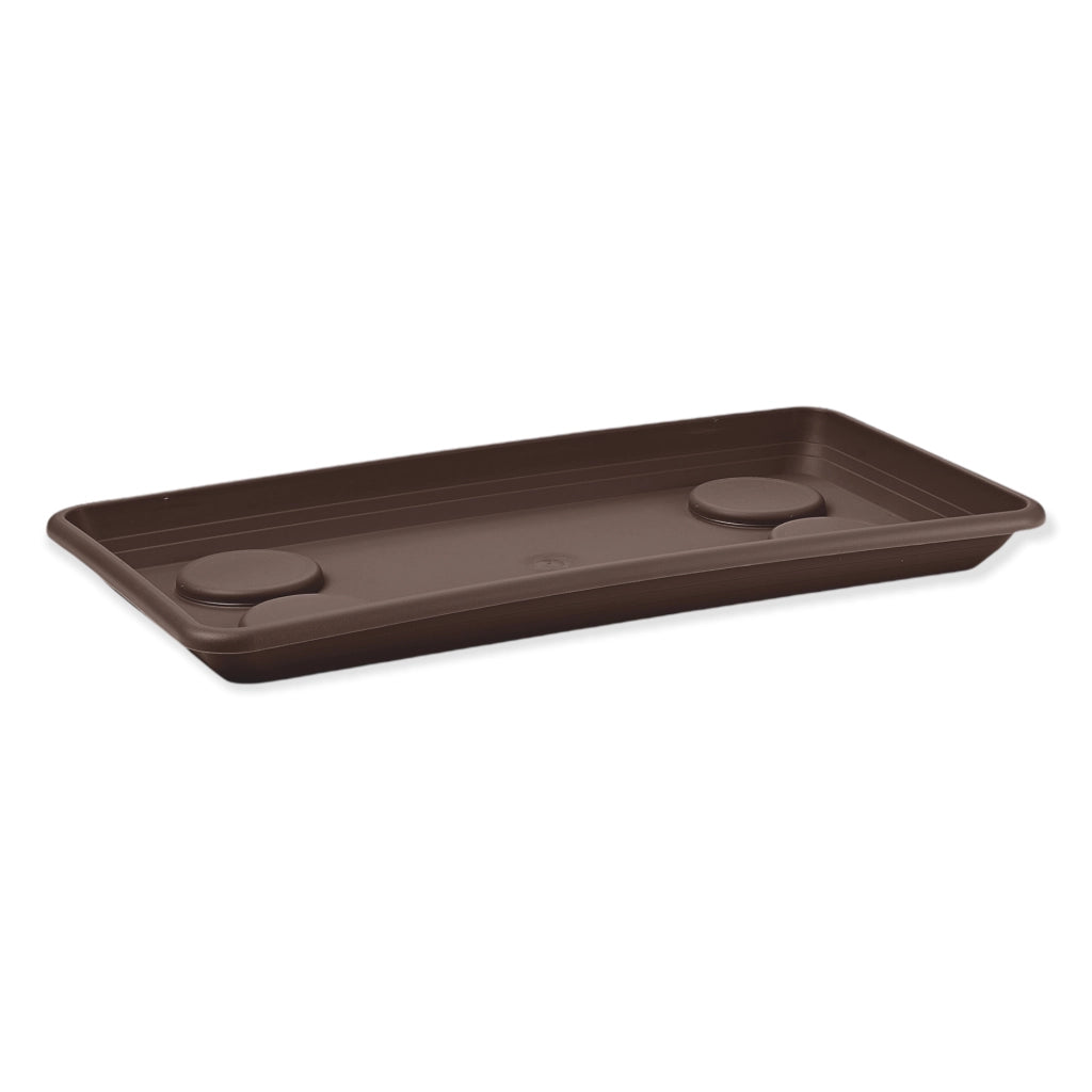 SOTTOVASO RETTANGOLARE Sottofioriera in plastica Anthea 80cm Veca 75 X 34,5 X 4 Color: BRONZO