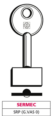Silca CHIAVE A DOPPIA MAPPA SRP (G. VAS 0) SERMEC 5.00 pz