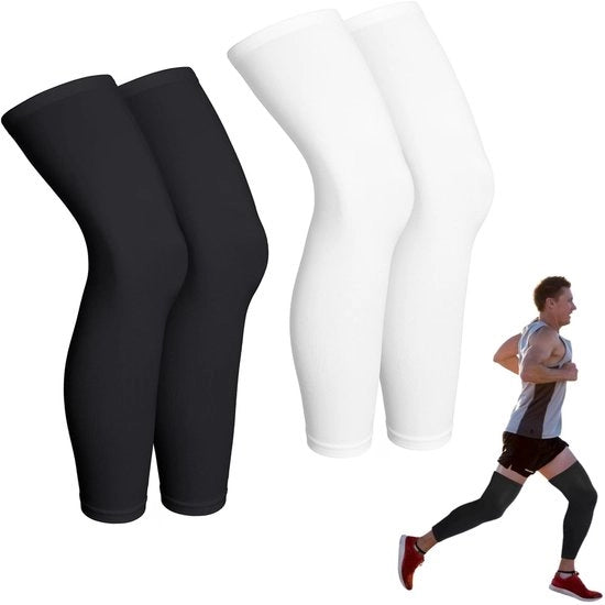 Set di compressi sportivi per ginocchia da 4 - Antiscivolo - Respiranti - Leggeri - Materiale confortevole - Termoiscali per le gambe