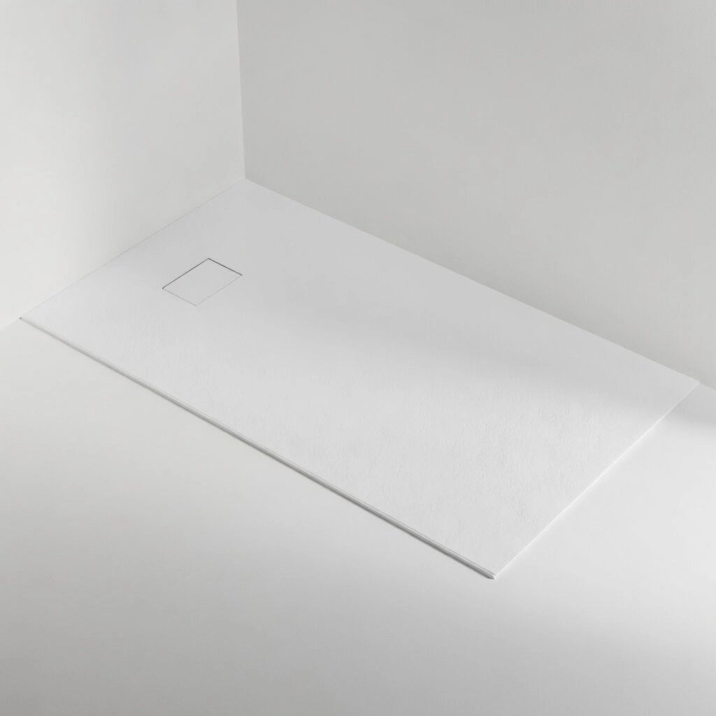 Piatto doccia in resina 70x140 cm SMC effetto pietra colore bianco CUBA