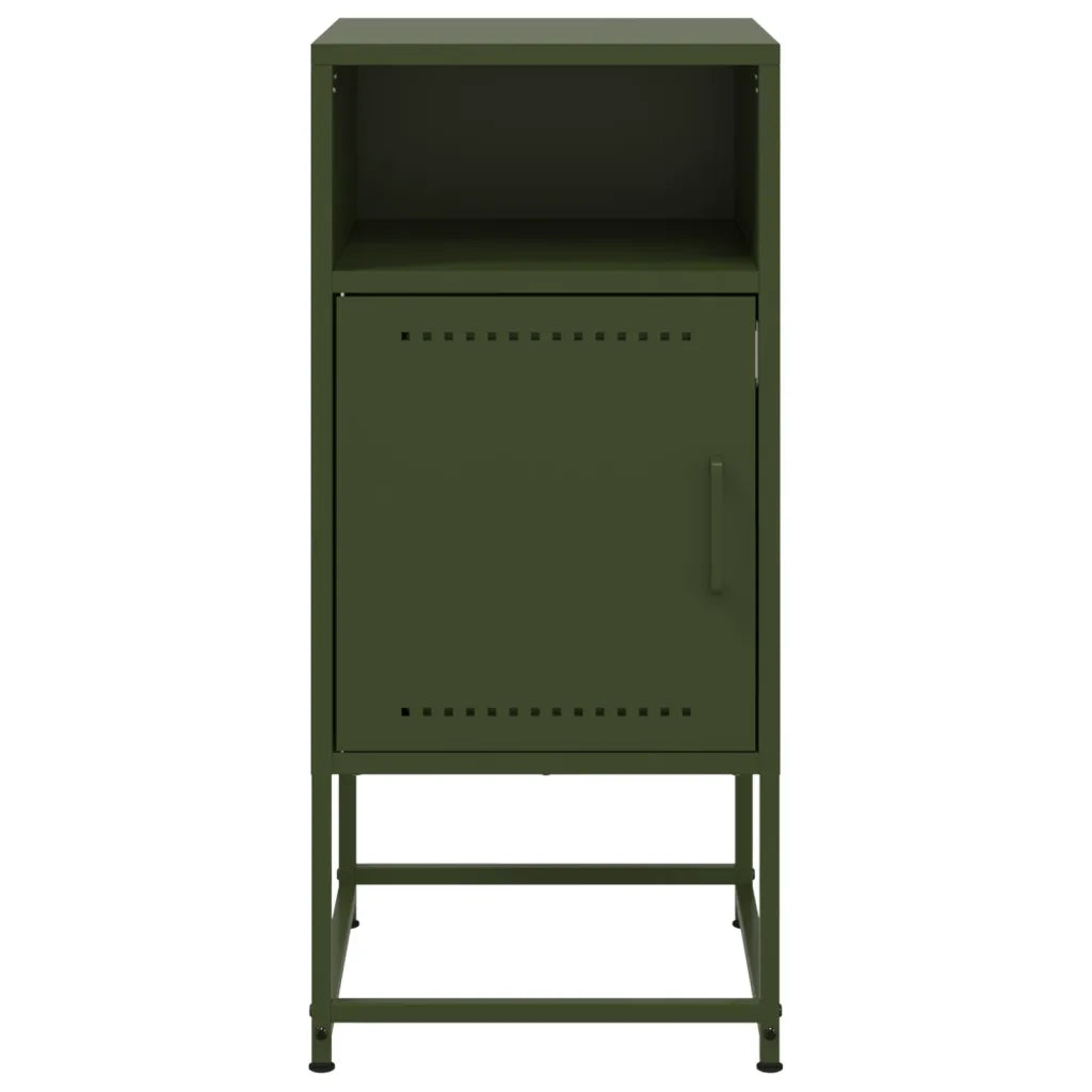 Comodino Verde Oliva 36x39x78 cm in Acciaio 846574