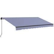 Tenda da sole per giardino ¨C Minimal ¨C Blu e Bianco 400x300 cm