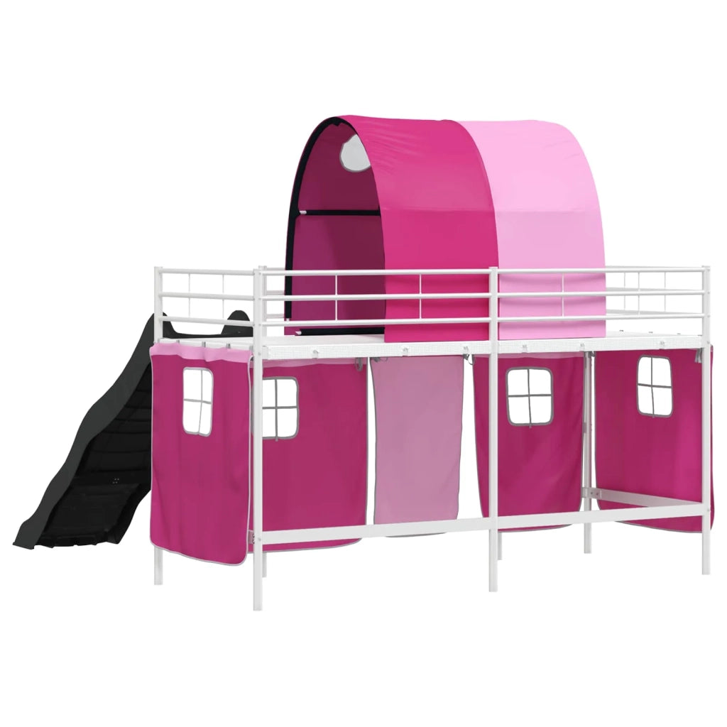 Struttura del letto loft per bambini Bianco e Rosa 100 x 190 cm 42020868