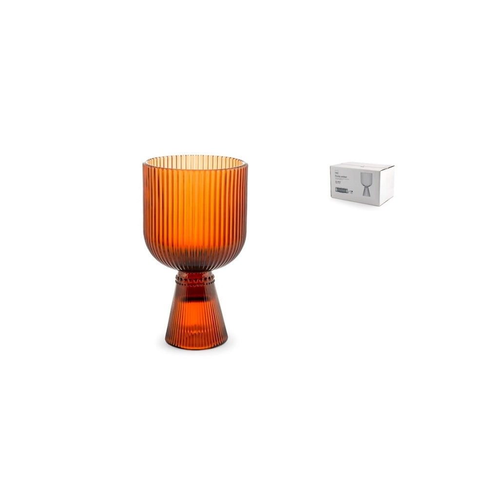 Calice vetro peony ambra cl 27