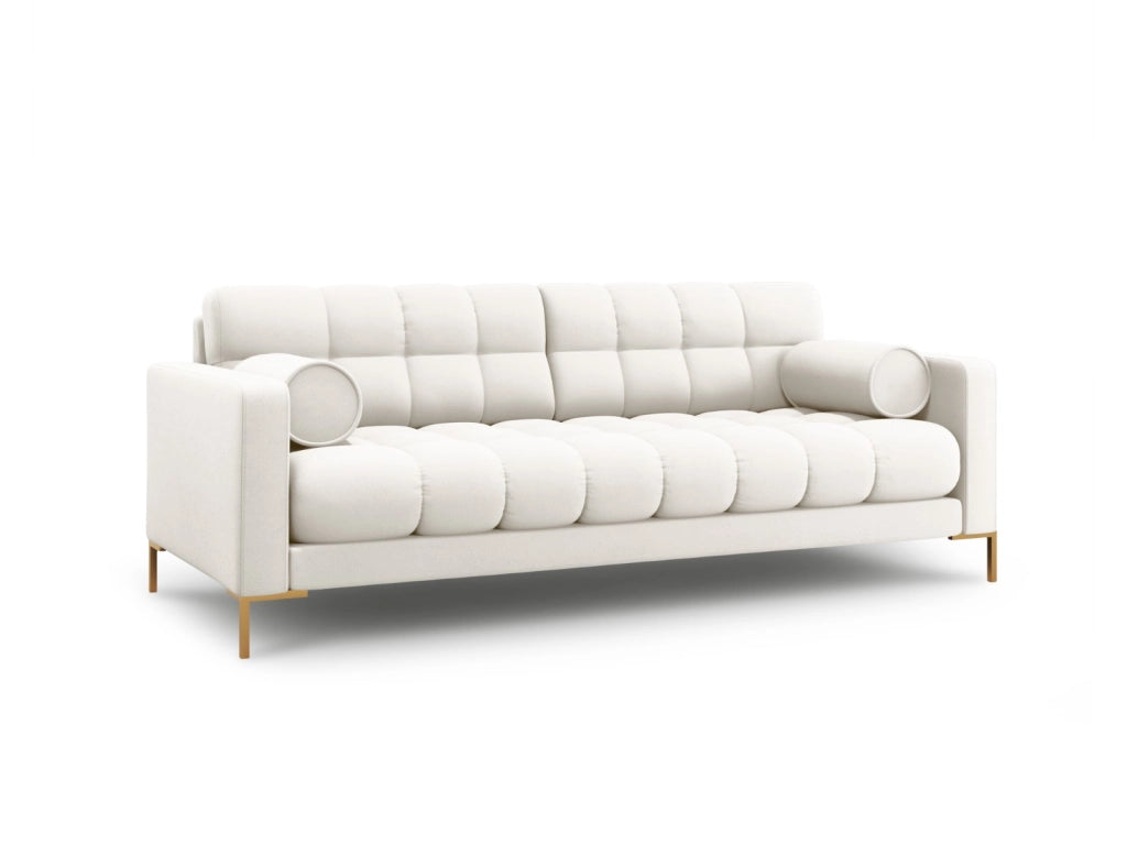 Cosmopolitan Design - Divano "Bali" 4 posti in tessuto strutturato beige chiaro 
