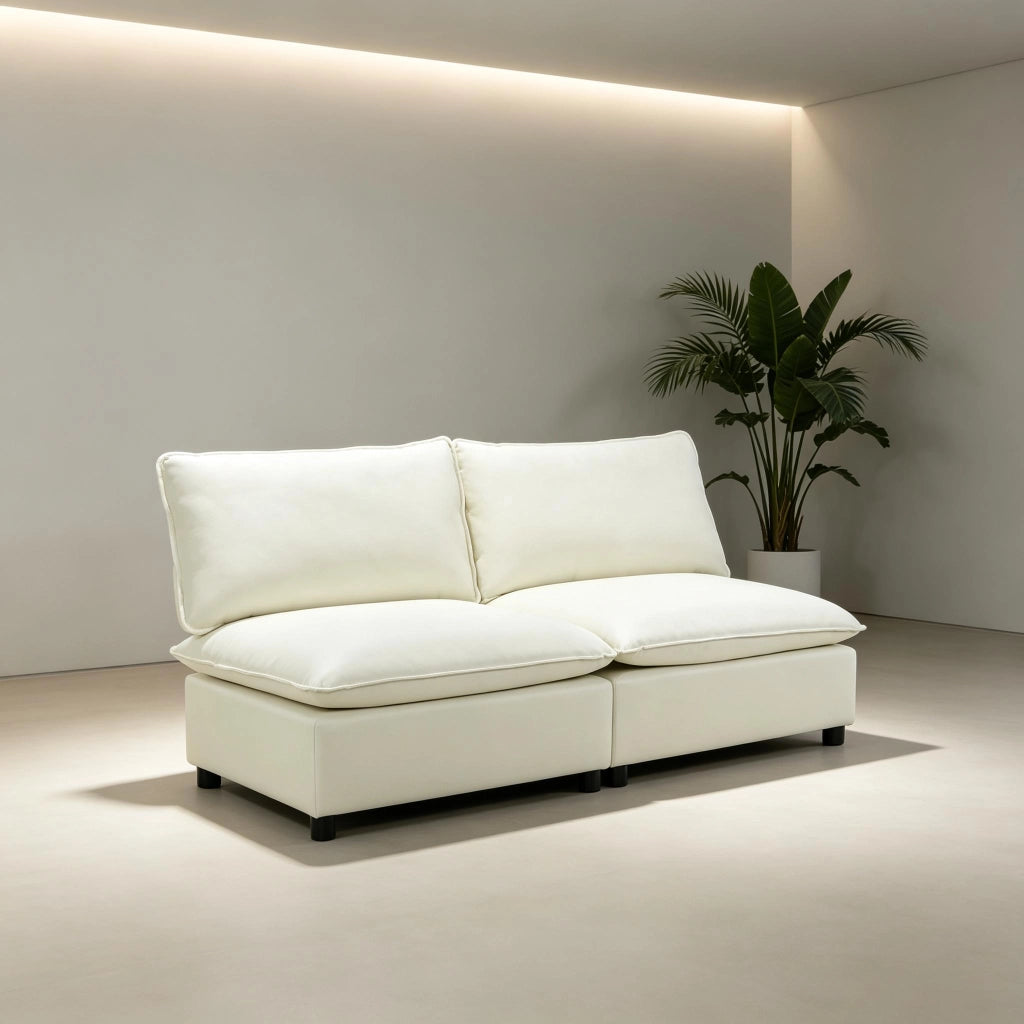 DIVANO 2 POSTI 146 cm Lino Crema